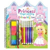 Princess Finger Painting & Colouring Fun