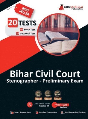 Edugorilla Community Pvt Ltd - Bihar Civil Court Stenographer Preliminary Exam 10 Full-length Mock Tests + 10 Sectional Tests (1000+ Solved Questions) Free Access to Online Tests, Häftad. Tillgänglighet: Lägg i varukorg