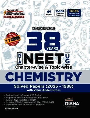 Disha Experts - Errorless 38 Years NTA NEET (UG) Chapter-wise & Topic-wise CHEMISTRY Solved Papers (2025 - 1988) with Value Added Notes 20th Edition | New Syllabus PYQs Question Bank for 2026 Exam, Häftad