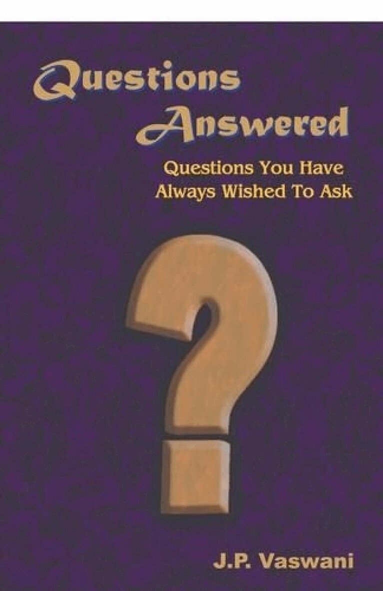 J. P. Vaswani - Questions Answered, Häftad