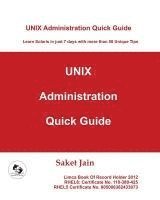 Saket Jain - Unix Administration Quick Guide, Häftad