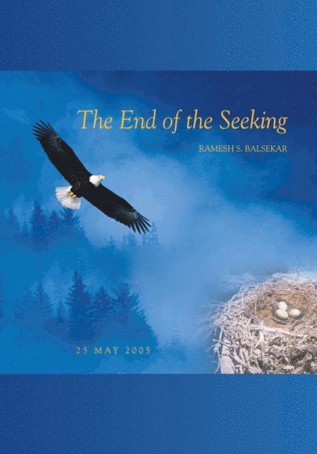 Ramesh S. Balsekar - End of the Seeking, E-bok
