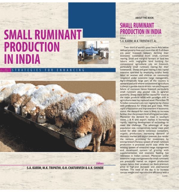 MK Tripathi, S. A. Karim - Small Ruminant Production in India, E-bok