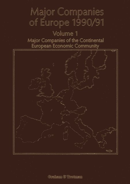 S. Blackburn, C. P. Wilson, S. E. Hornig, A. Wilson, R. M. Whiteside - Major Companies of Europe 1990/91, E-bok
