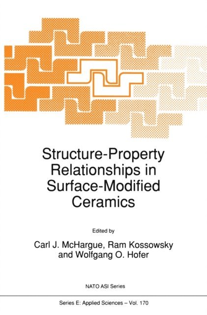 Wolfgang O. Hofer, R. Kossowsky, C.J. McHargue - Structure-Property Relationships in Surface-Modified Ceramics, E-bok