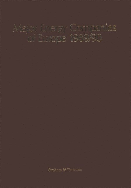 Petar Sarcevic - Major Energy Companies of Europe 1989/90, E-bok