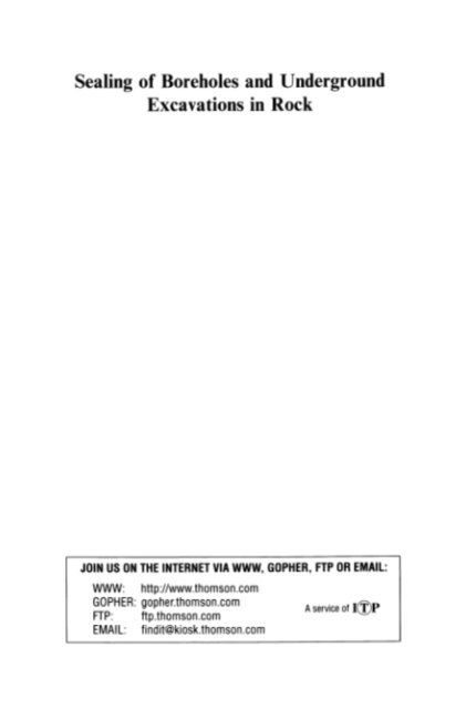 J.J. Daemen, K. Fuenkajorn - Sealing of Boreholes and Underground Excavations in Rock, E-bok