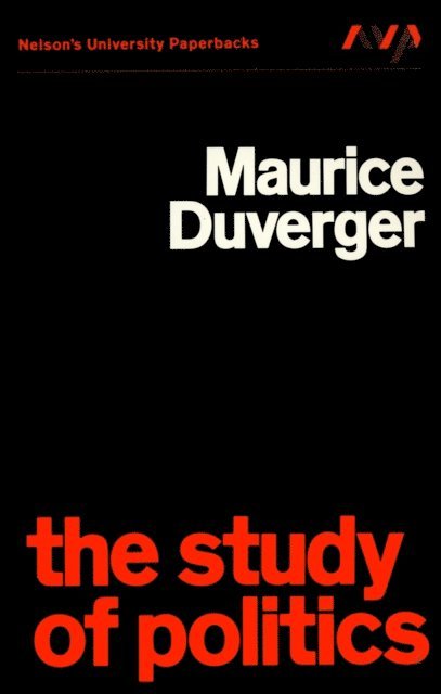 M. Duverger - Study of Politics, E-bok