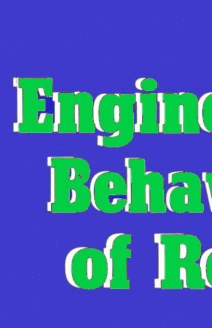 Ian W. Farmer - Engineering Behaviour of Rocks, E-bok