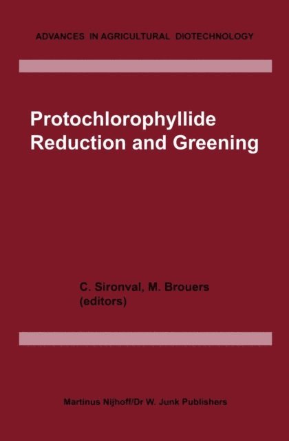 M. Brouers, C. Sironval - Protochlorophyllide Reduction and Greening, E-bok
