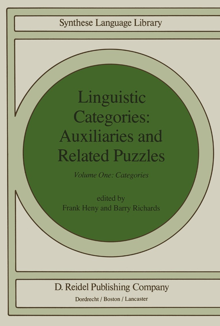 F. Heny, B. Richards - Linguistic Categories: Auxiliaries and Related Puzzles, Häftad. Tillgänglighet: Lägg i varukorg