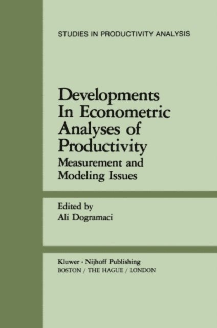Ali Dogramaci - Developments in Econometric Analyses of Productivity, E-bok