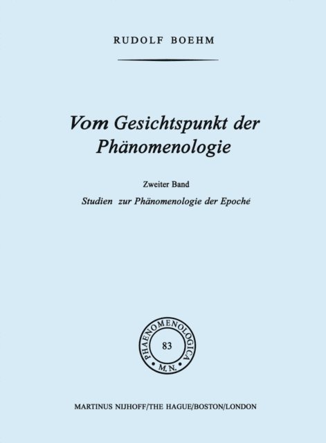 Rudolf Boehm - Vom Gesichtspunkt der Phänomenologie, E-bok