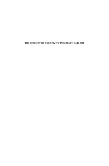 Michael Krausz, Denis Dutton - Concept of Creativity in Science and Art, E-bok
