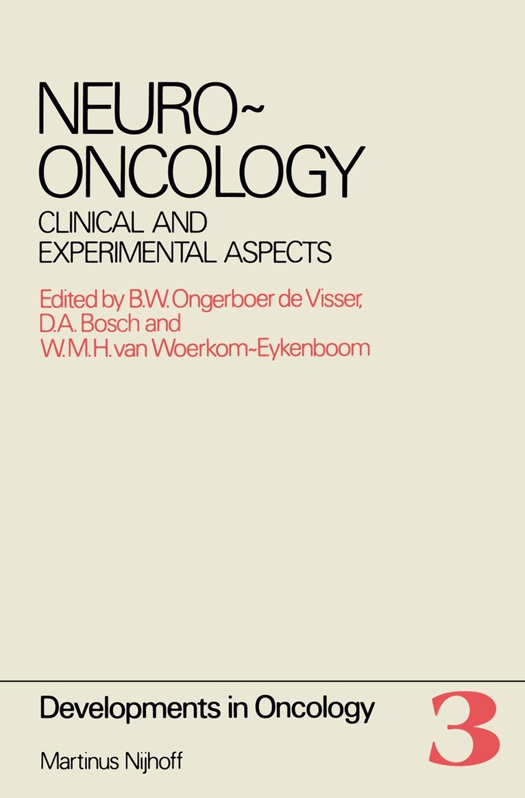 B.W. Ongerboer de Visser - Neuro-Oncology, Häftad