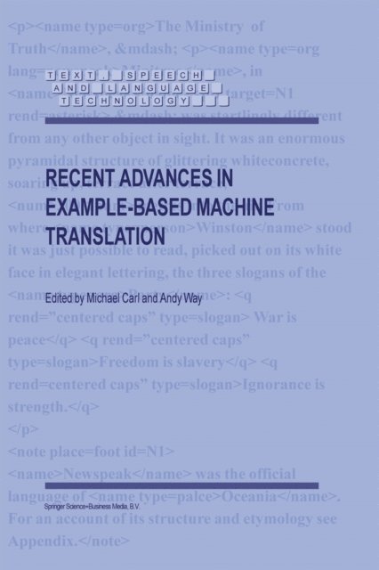 Andy Way, M. Carl - Recent Advances in Example-Based Machine Translation, E-bok