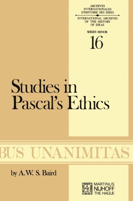 A.W. Baird - Studies in Pascal's Ethics, E-bok