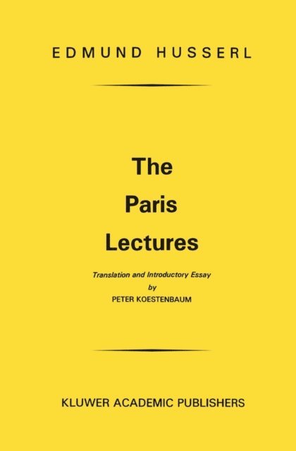 Edmund Husserl - Paris Lectures, E-bok