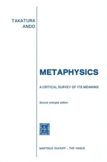 T. Ando - Metaphysics, E-bok