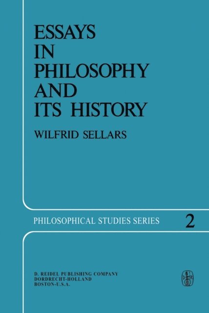 Wilfrid Sellars - Essays in Philosophy and Its History, E-bok