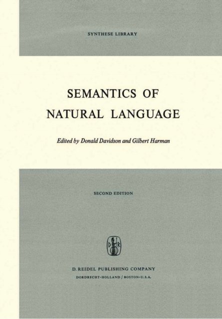 Gilbert Harman, D. Davidson - Semantics of Natural Language, E-bok