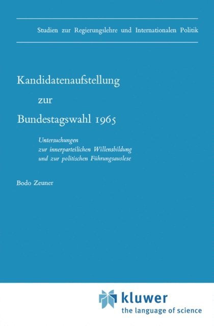 B. Zeuner - Kandidatenaufstellung zur Bundestagswahl 1965, E-bok