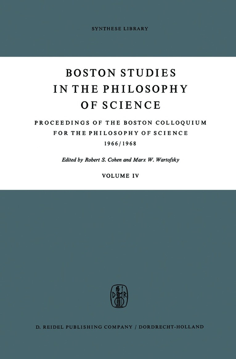 Robert S. Cohen, Marx W. Wartofsky - Proceedings of the Boston Colloquium for the Philosophy of Science 1966/1968, Häftad