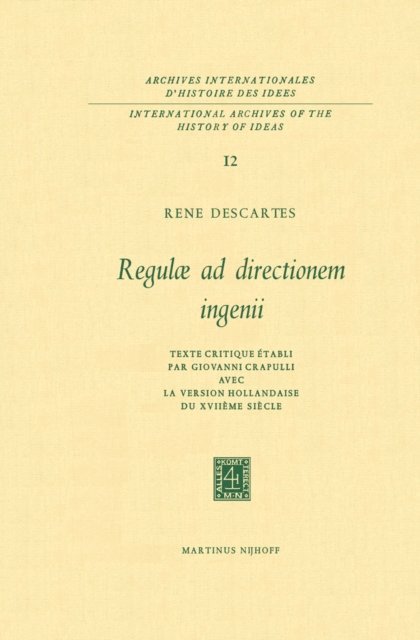 Rene Descartes - Regulae ad Directionem IngenII, E-bok