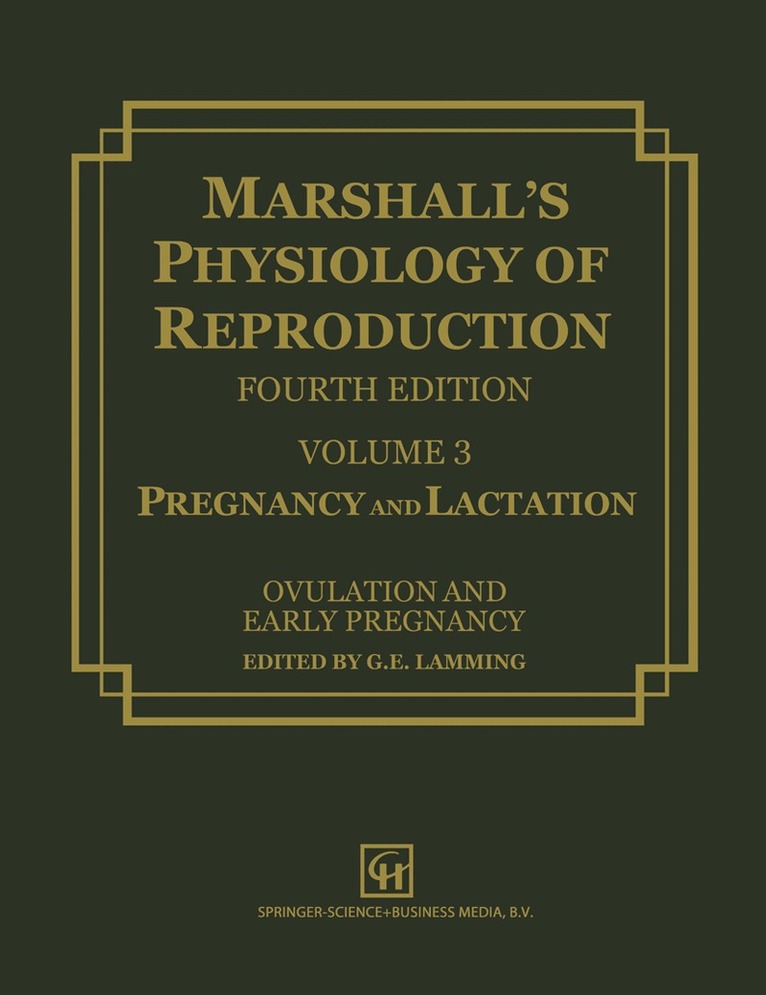 G.E. Lamming - Marshall’s Physiology of Reproduction, Övrigt
