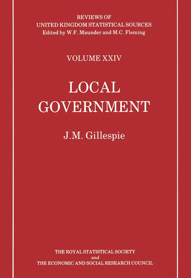 J. Gillsepie - Local Government, Häftad. Tillgänglighet: Lägg i varukorg