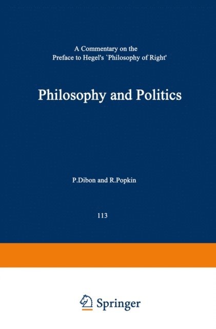 Adriaan T Peperzak - Philosophy and Politics, E-bok