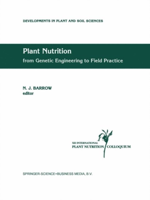 J. Barrow - Plant Nutrition - from Genetic Engineering to Field Practice, E-bok