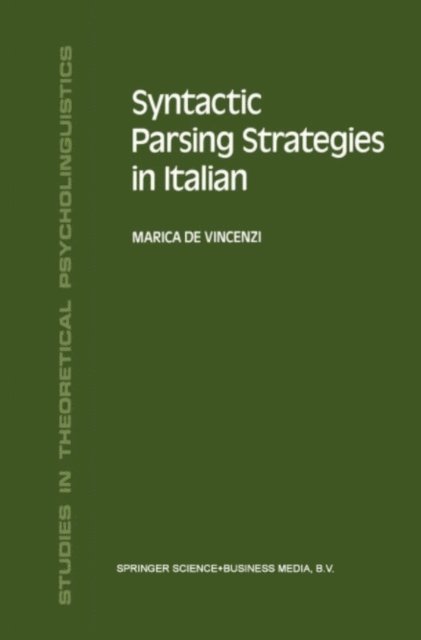 M. de Vincenzi - Syntactic Parsing Strategies in Italian, E-bok