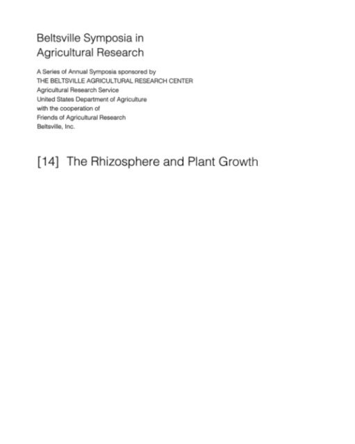 Perry B. Cregan, Donald L. Keister - Rhizosphere and Plant Growth, E-bok