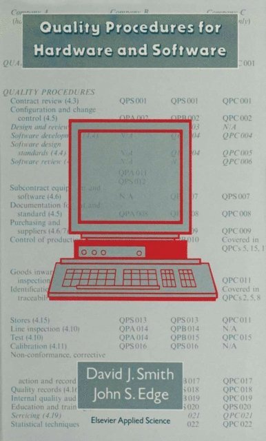 J.S. Edge, D.J. Smith - Quality Procedures for Hardware and Software, E-bok