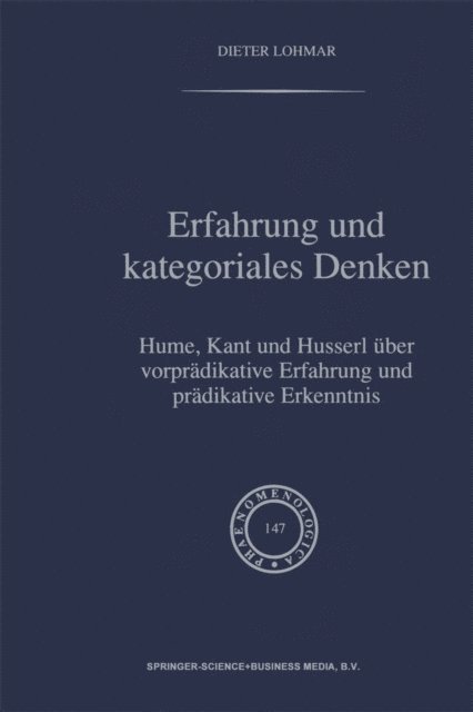 Dieter Lohmar - Erfahrung und Kategoriales Denken, E-bok