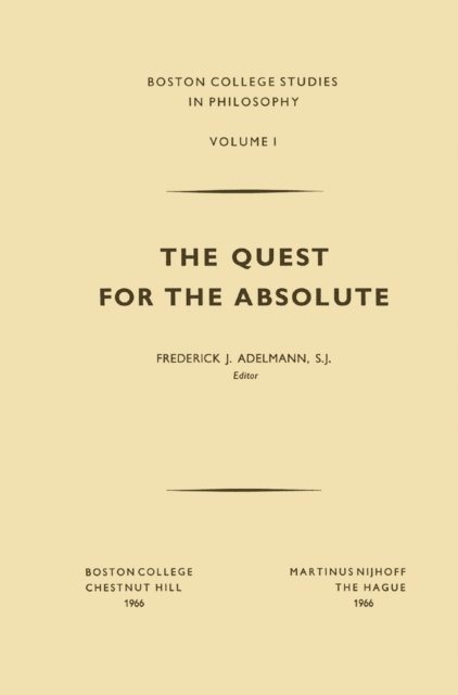F.J. Adelmann - Quest for the Absolute, E-bok