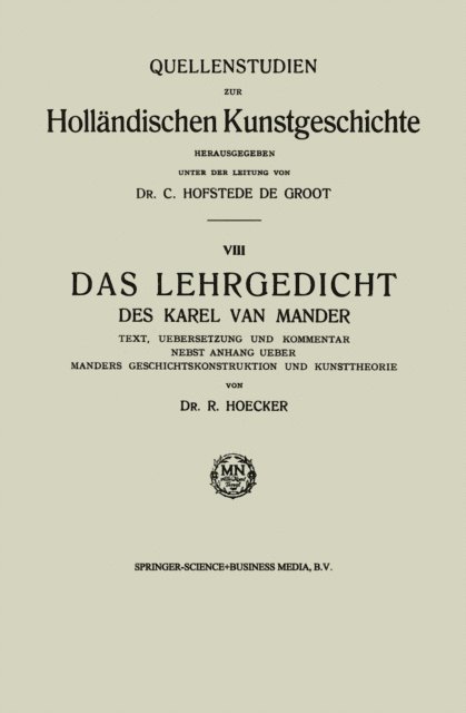 Carel Mander, R. Hoecker - Das Lehrgedicht des Karel van Mander, E-bok