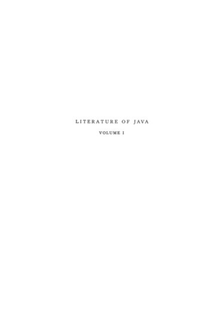 Theodore G.Th. Pigeaud - Synopsis of Javanese Literature 900-1900 A.D., E-bok