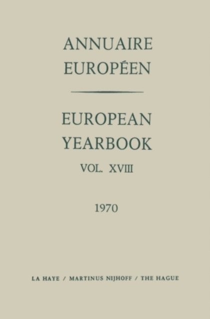 Council of Europe Staff - Annuaire Europeen / European Yearbook, E-bok
