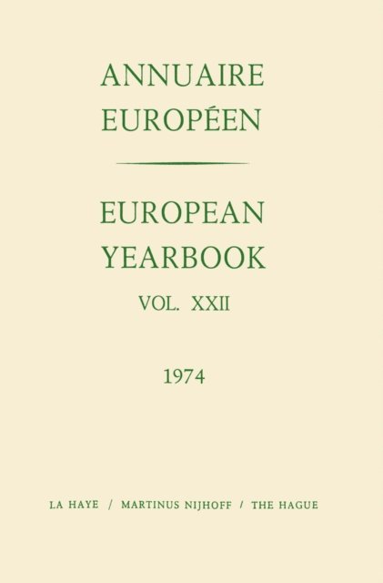 Council of Europe Staff - European Yearbook / Annuaire Europeen, E-bok