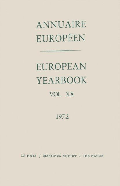 Council of Europe Staff - Annuaire Europeen / European Year Book, E-bok