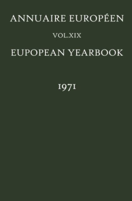 Council of Europe Staff - Annuaire Europeen / European Yearbook, E-bok