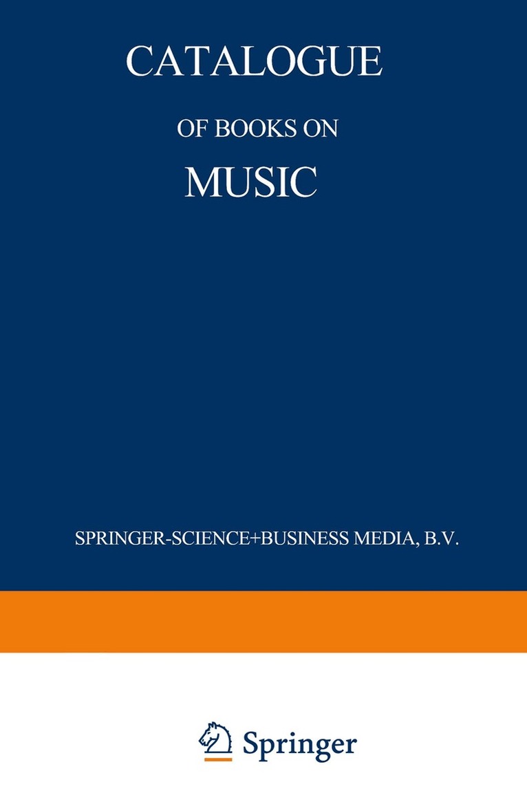 Martinus Nijhoff - Catalogue of Books on Music, Häftad