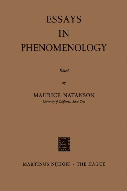 Maurice Natanson - Essays in Phenomenology, E-bok
