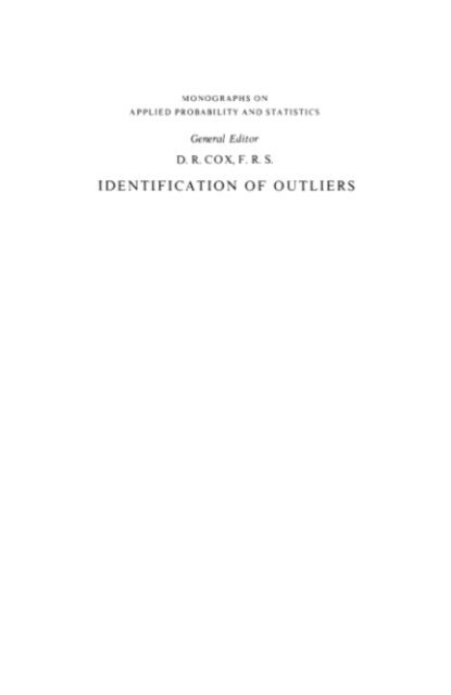 D. Hawkins - Identification of Outliers, E-bok