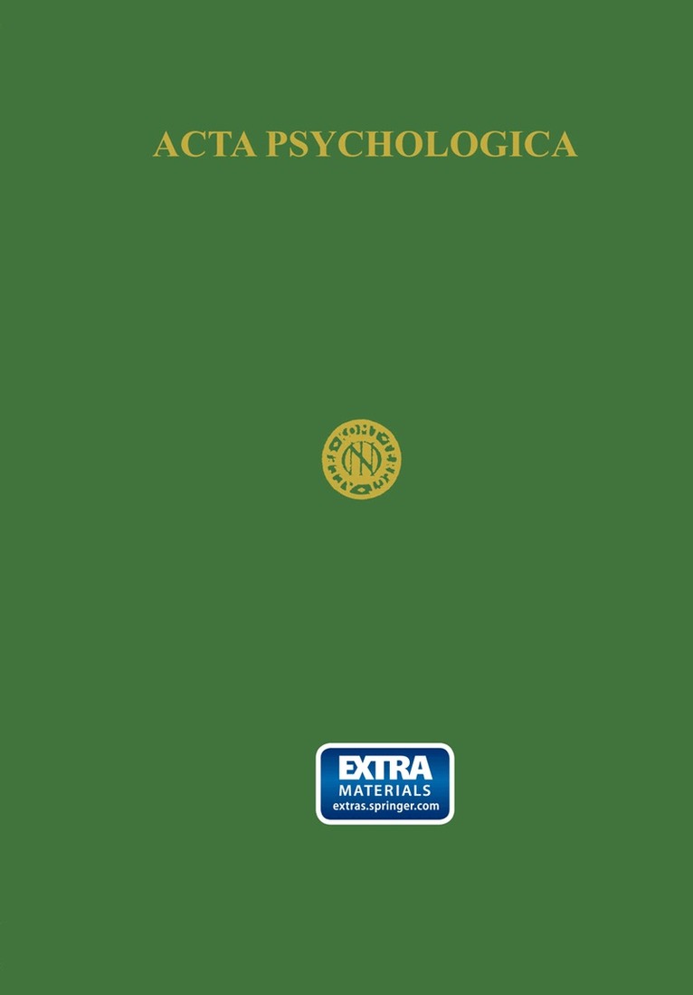G. Revesz, H.J.F.W Brugmans, Kaila Helsingfors, D. Katz Stockholm, A.G Michotte, E. Rubin Köbenhavn, H. Schjelderup - Acta Psychologica including Netherlands-Scandinavian Journal of Psychology, Häftad