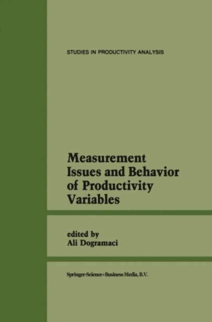 Ali Dogramaci - Measurement Issues and Behavior of Productivity Variables, E-bok
