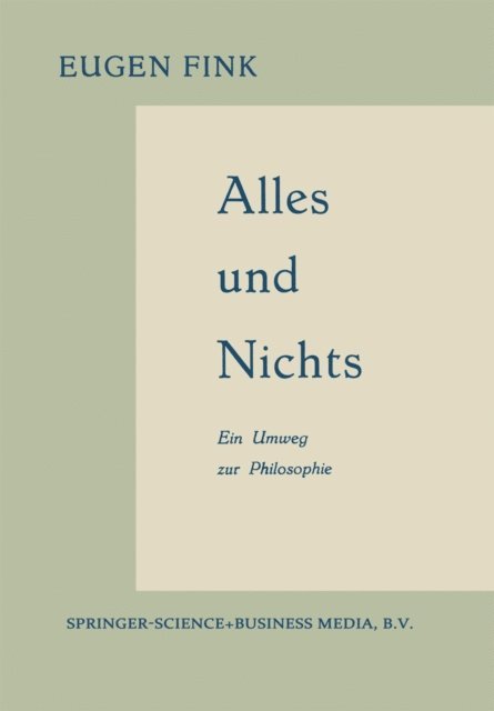 Eugen Fink - Alles und Nichts, E-bok