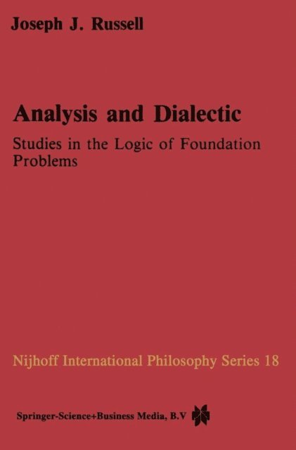 Joseph Russell, P. Russell - Analysis and Dialectic, E-bok